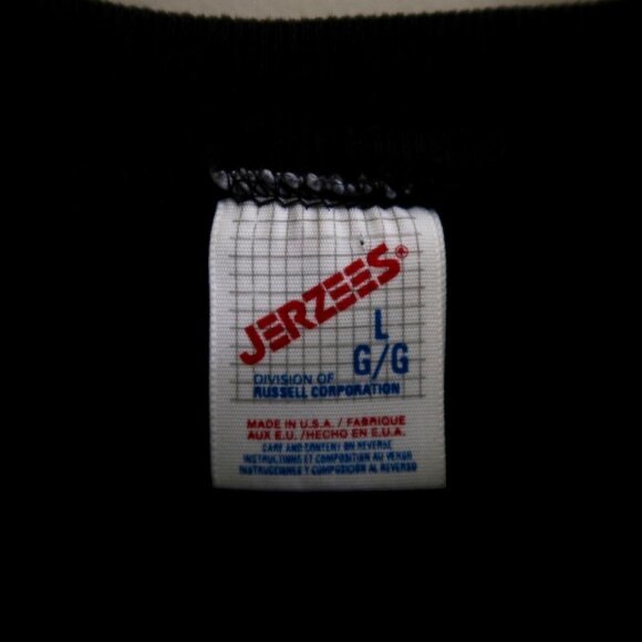 Vintage 80's Jerzees Black metallic Embroidered Reindeer Christmas Sweatshirt - Picture 3 of 3